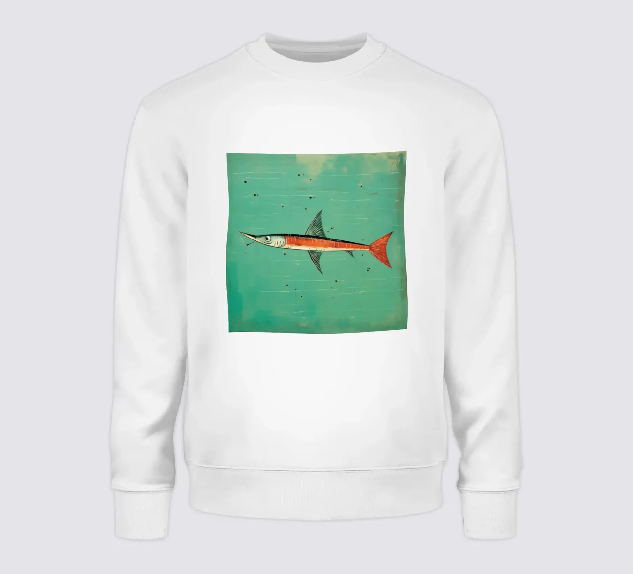 Minimal Barracuda 3 Sweatshirt von Minimal Animal Art