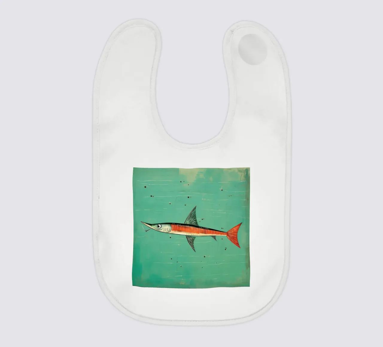 Barracuda minimo 3 bavaglino da Minimal Animal Art