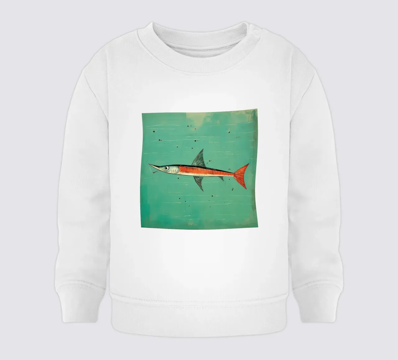 Barracuda minimo 3 felpa neonato da Minimal Animal Art