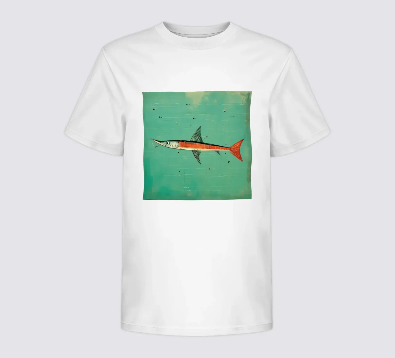 Barracuda minimo t-shirt bambini da Minimal Animal Art