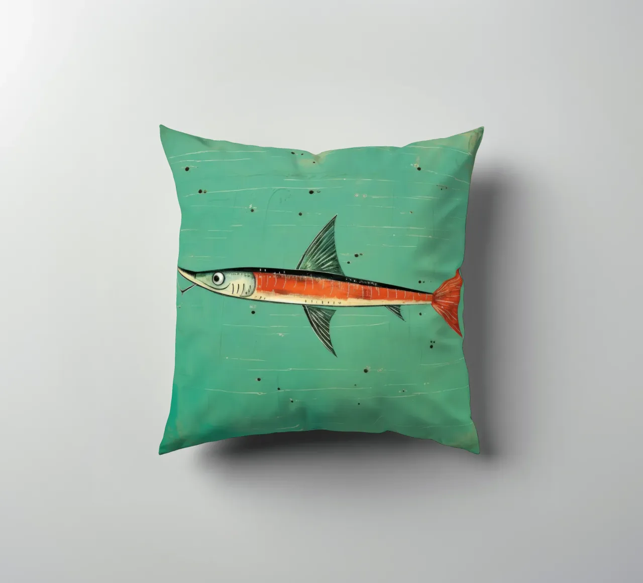 Barracuda minimo 3 cuscino da Minimal Animal Art