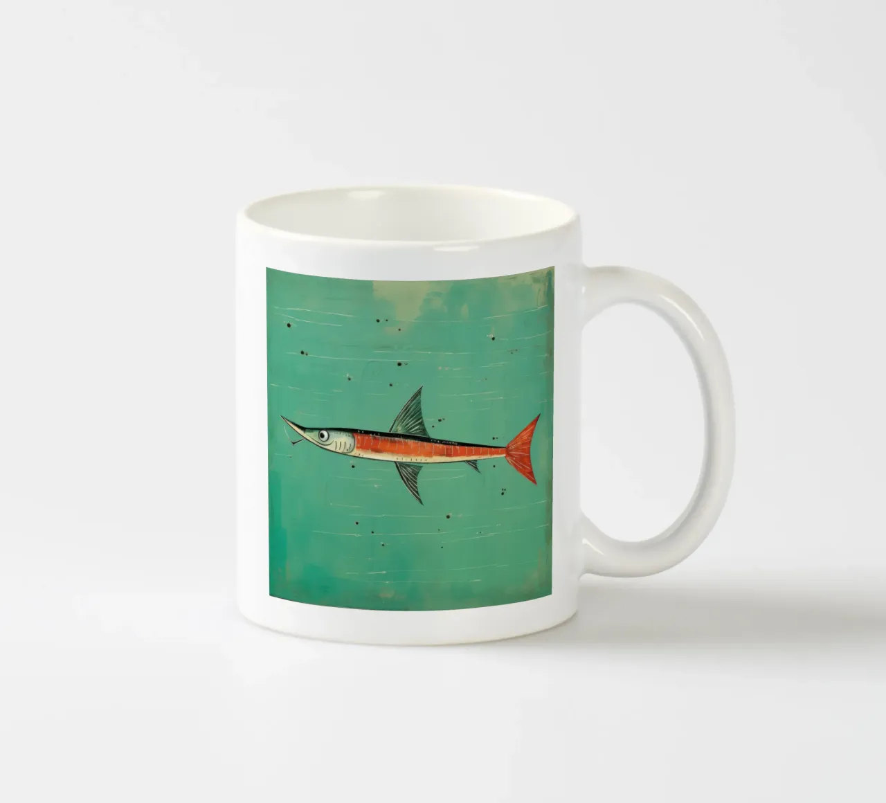 Barracuda minimo 3 tazza in ceramica da Minimal Animal Art
