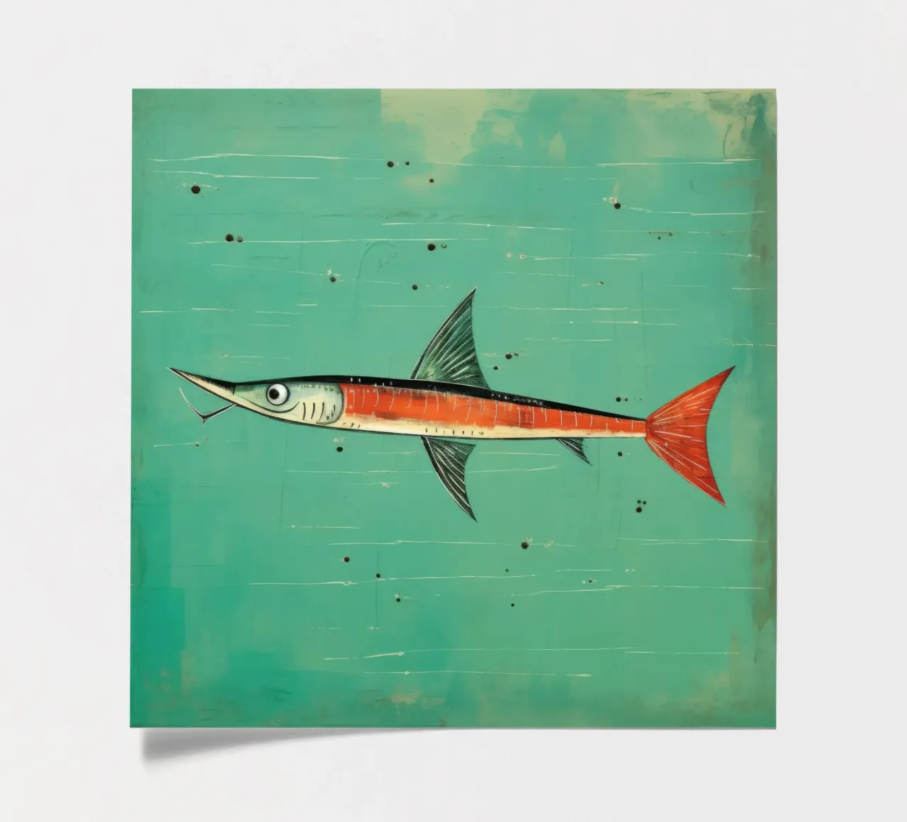 Minimum Barracuda sticker sheet by Minimal Animal Art