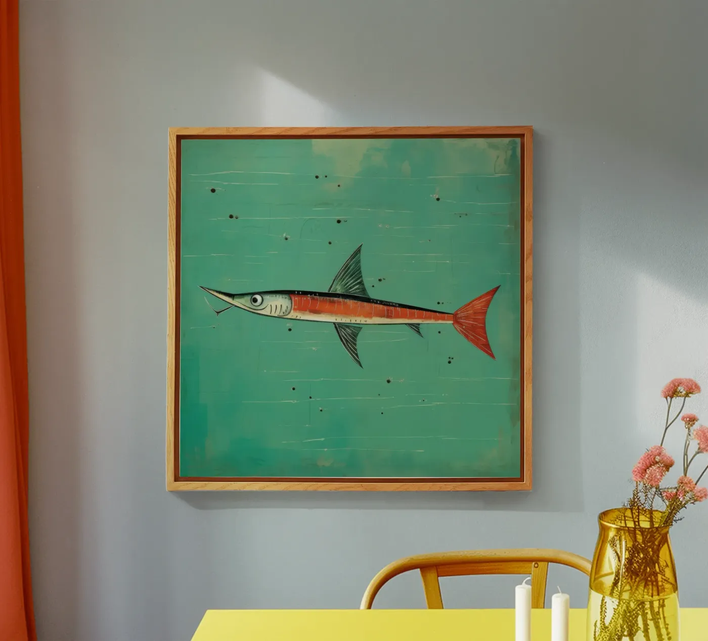 Barracuda minimo plexiglass da Minimal Animal Art