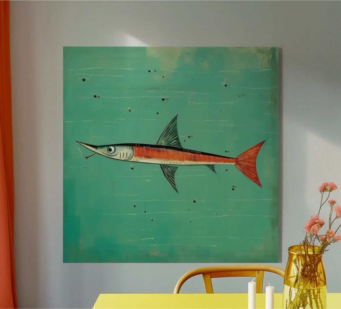 Barracuda minimo plexiglass da Minimal Animal Art