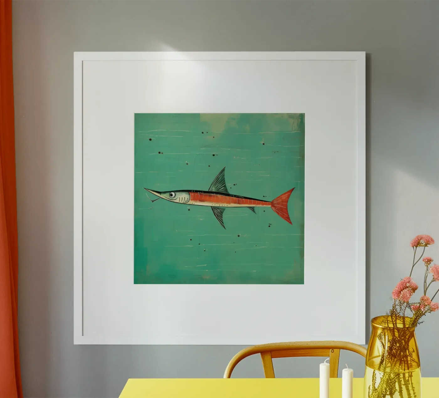 Barracuda minimo poster da Minimal Animal Art