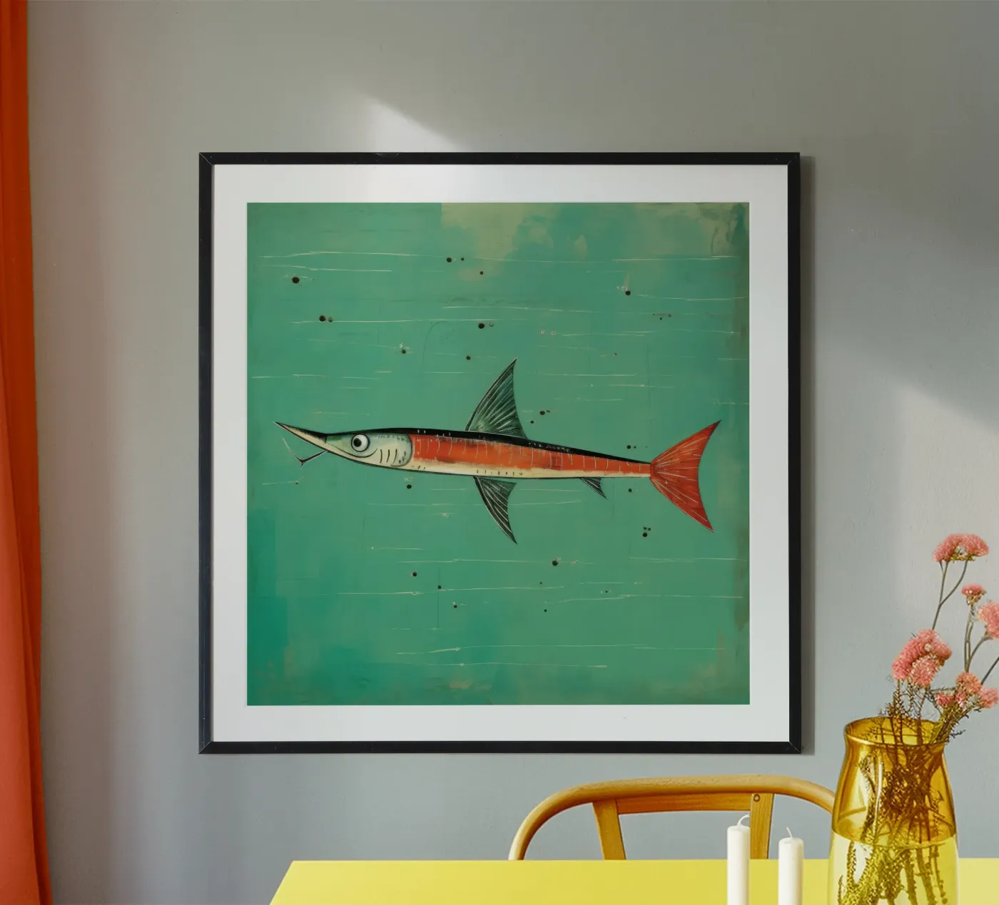 Barracuda minimo poster da Minimal Animal Art