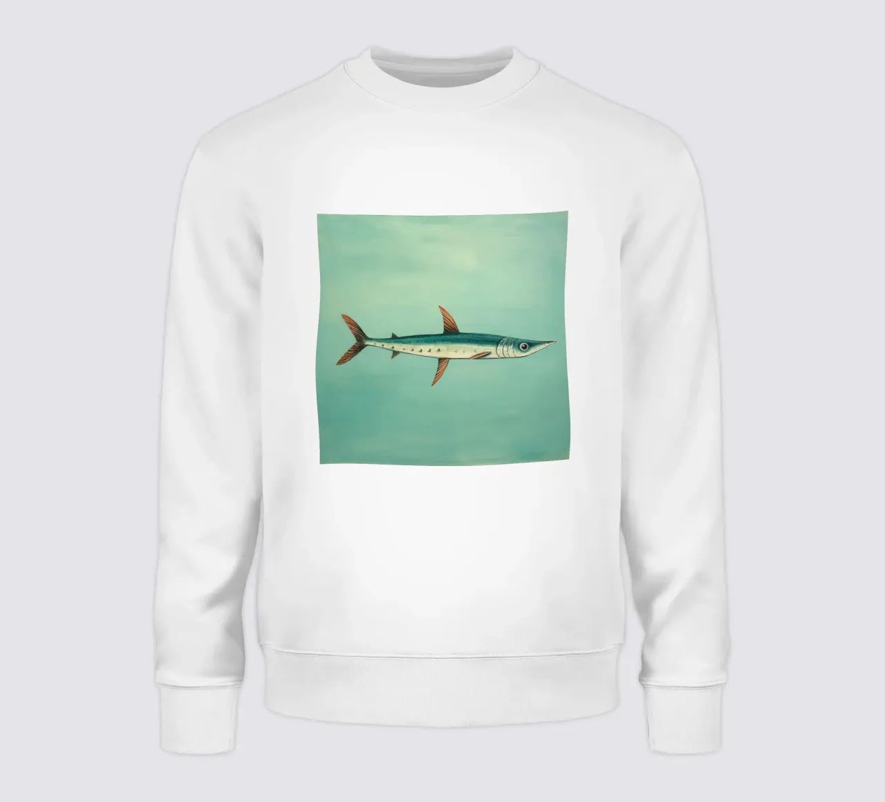 Barracuda minimo 4 felpa da Minimal Animal Art