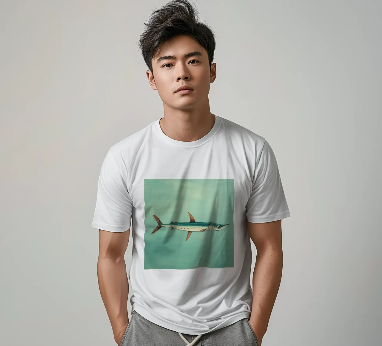 Barracuda minimo 4 t-shirt da Minimal Animal Art