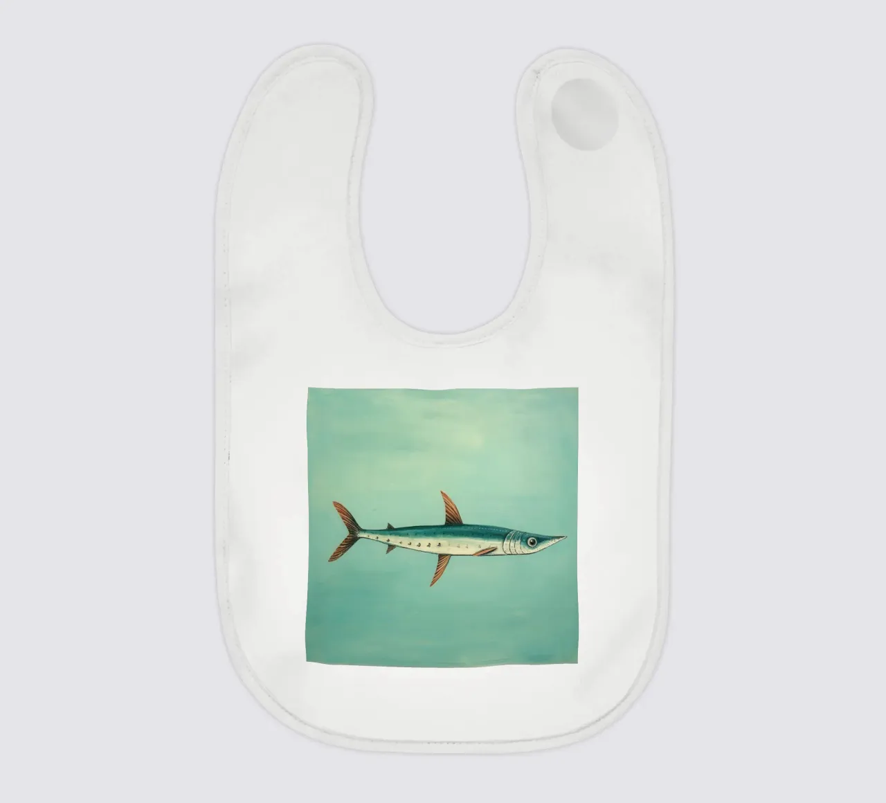 Barracuda minimo 4 bavaglino da Minimal Animal Art