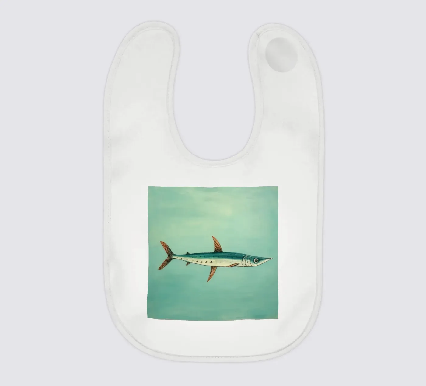 Barracuda minimal bavoir de Minimal Animal Art