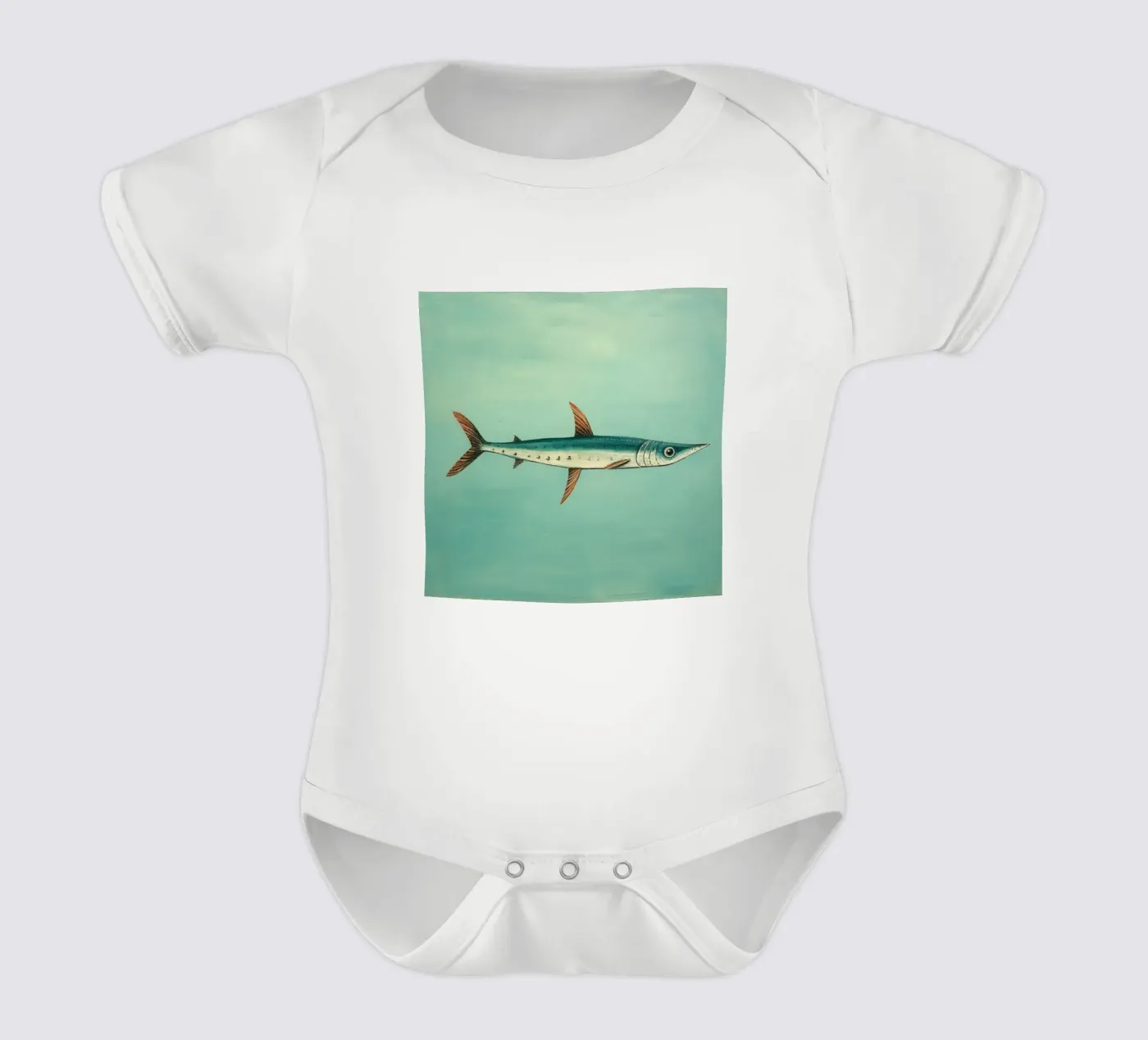 Barracuda minimal body bébé de Minimal Animal Art