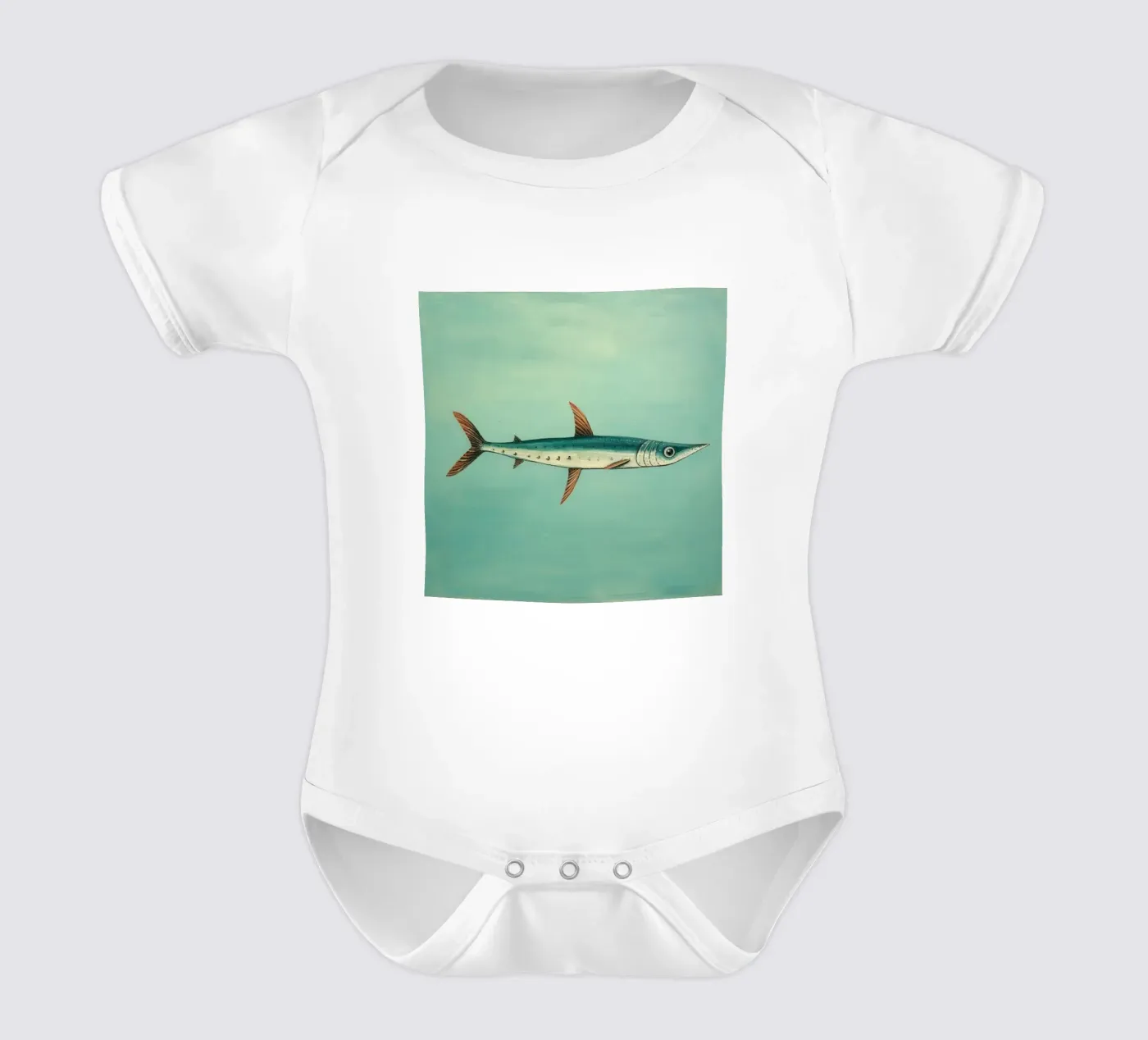 Barracuda minimal body bébé de Minimal Animal Art