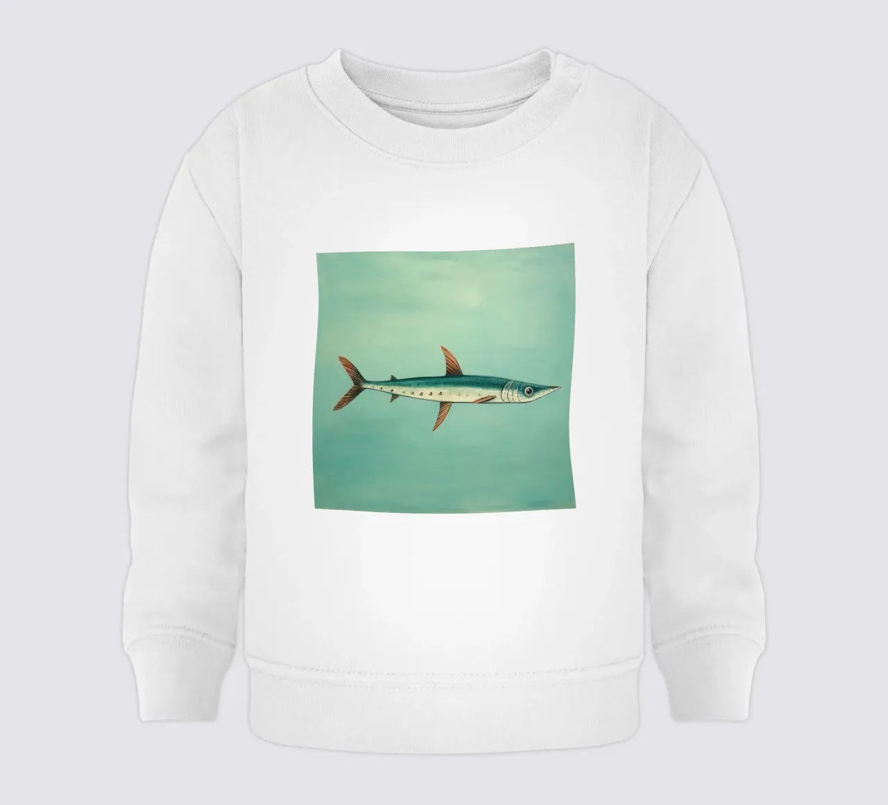 Barracuda minimo 4 felpa neonato da Minimal Animal Art