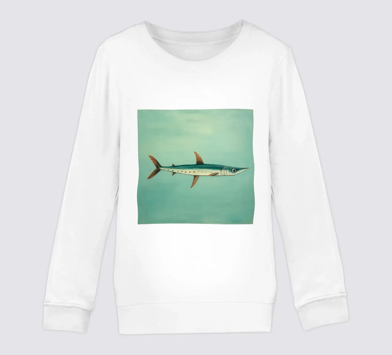 Barracuda minimo 4 felpa bambino da Minimal Animal Art