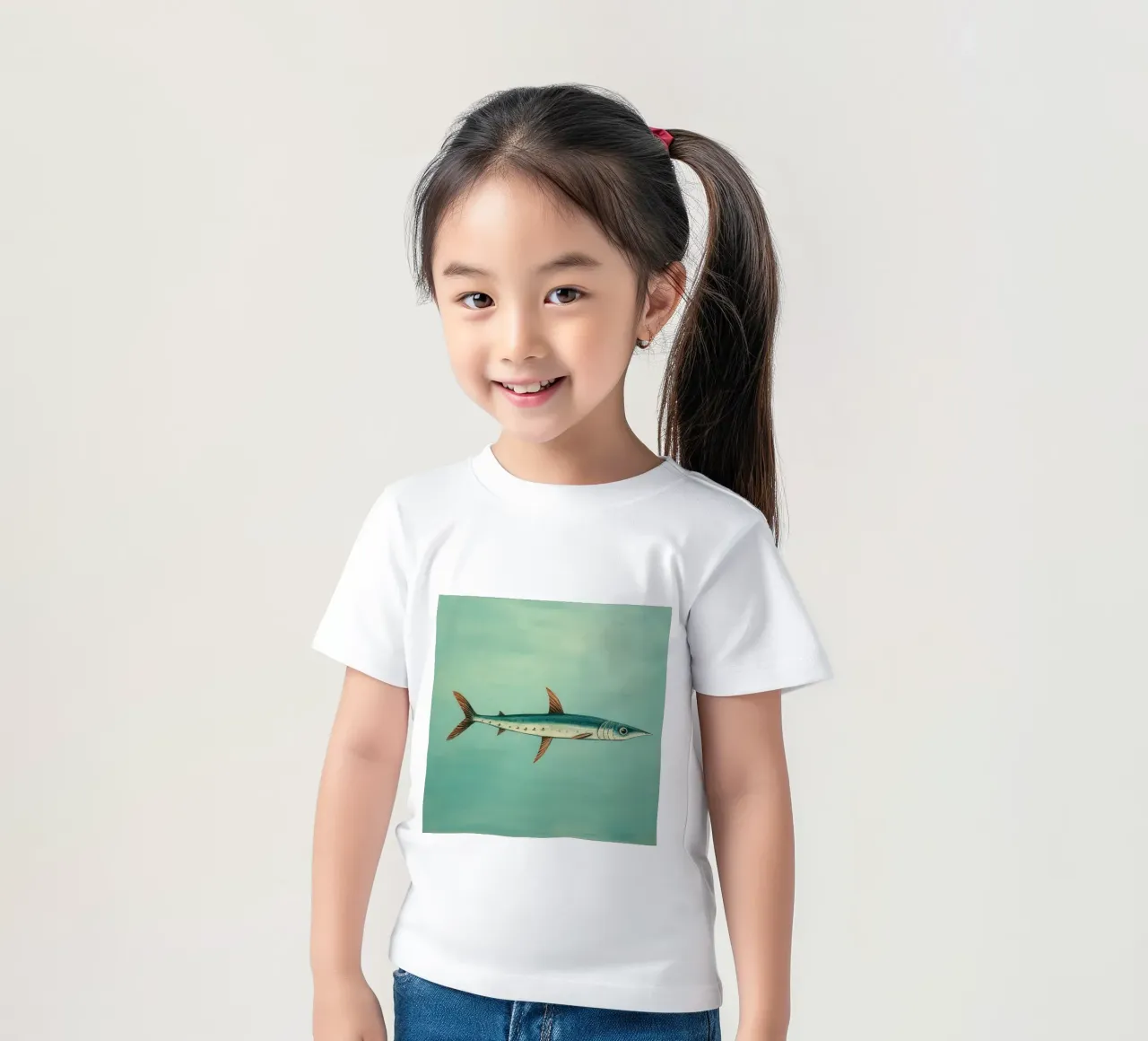 Minimum Barracuda t-shirt bambini da Minimal Animal Art