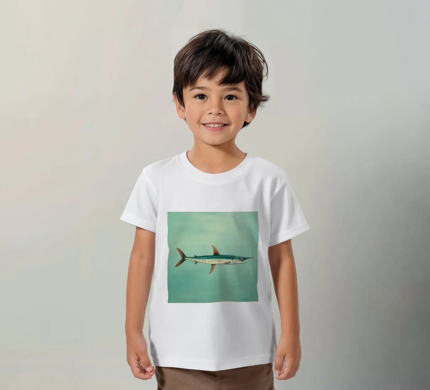 Minimum Barracuda t-shirt bambini da Minimal Animal Art