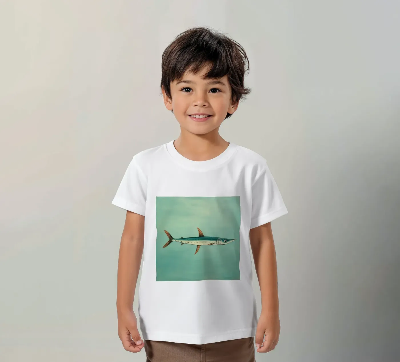 Minimum Barracuda t-shirt bambini da Minimal Animal Art