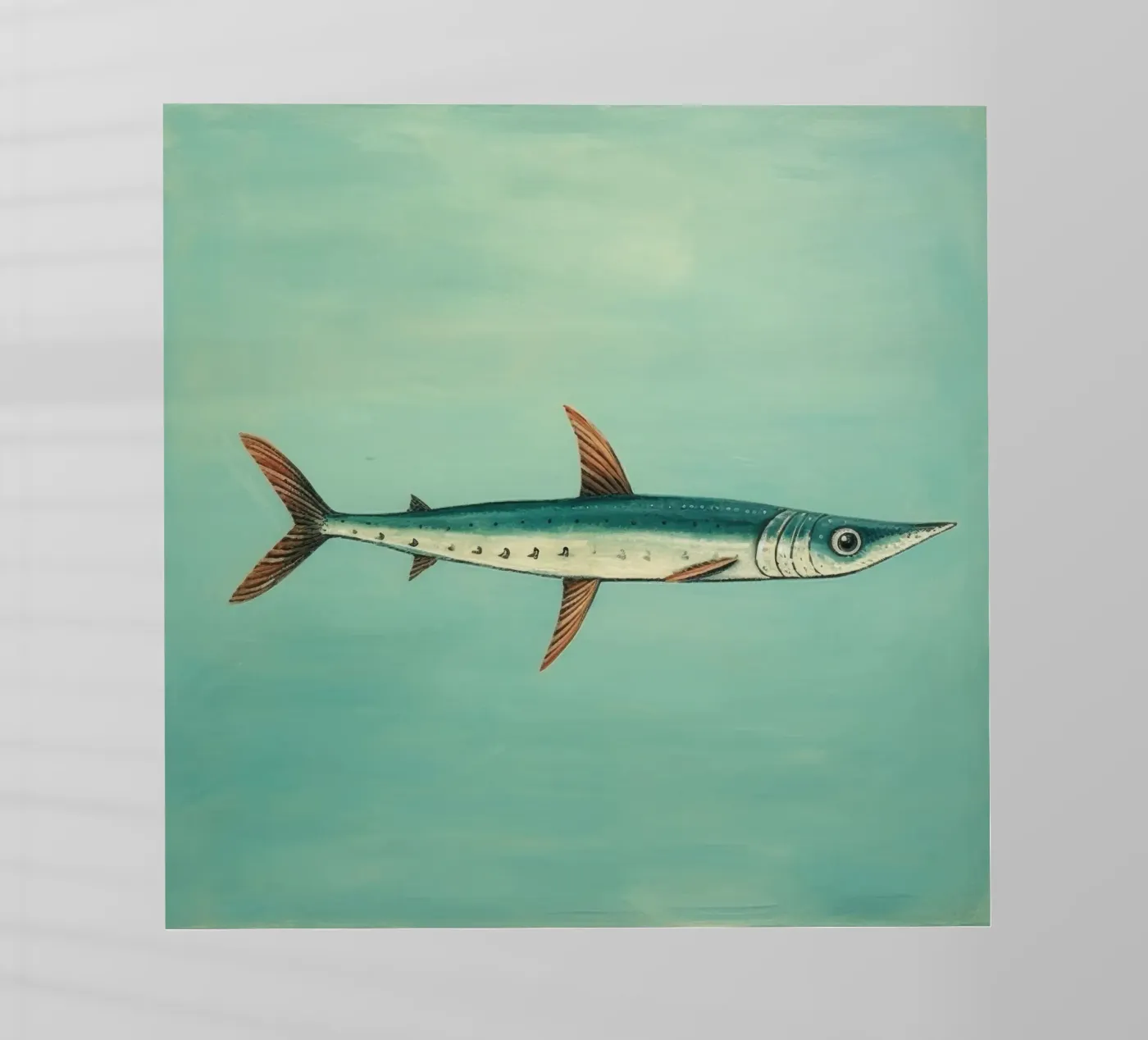 Barracuda minimo pellicola backlit da Minimal Animal Art