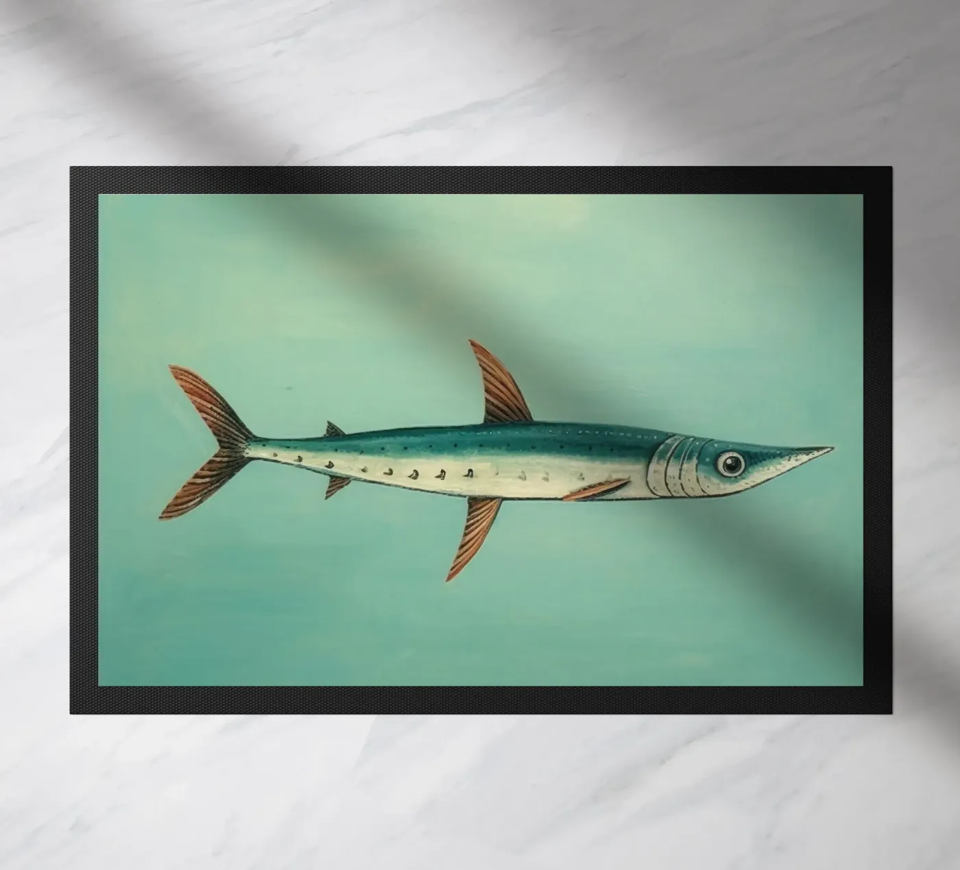 Minimum Barracuda deurmat van Minimal Animal Art