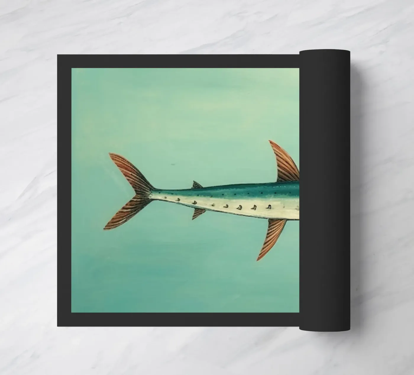 Minimal Barracuda Fußmatte von Minimal Animal Art