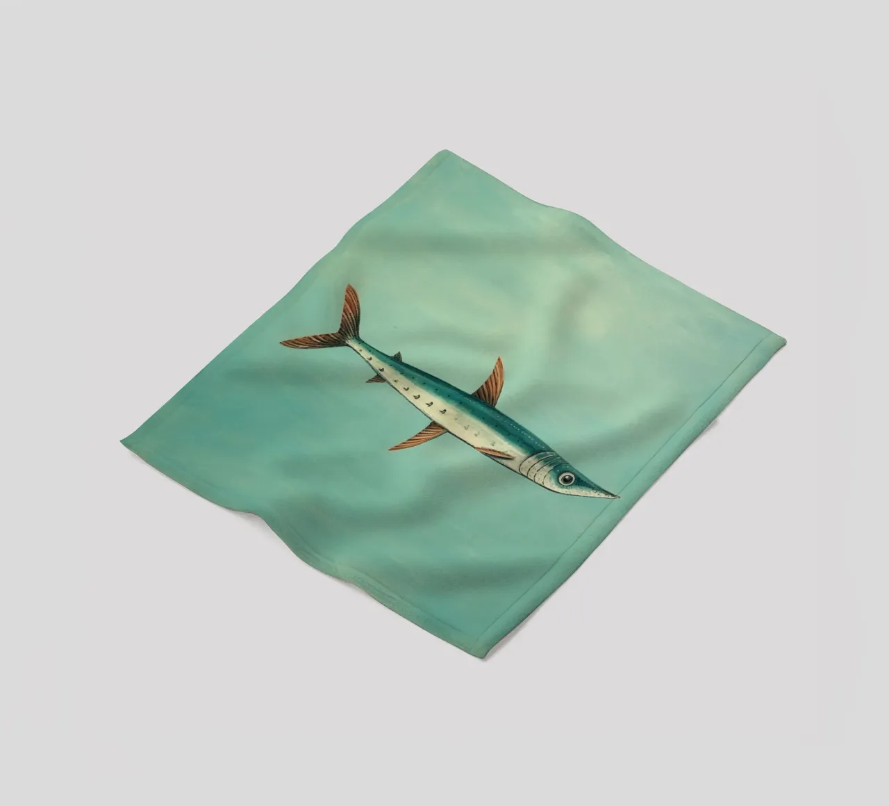 Barracuda minimo 4 coperta in pile da Minimal Animal Art