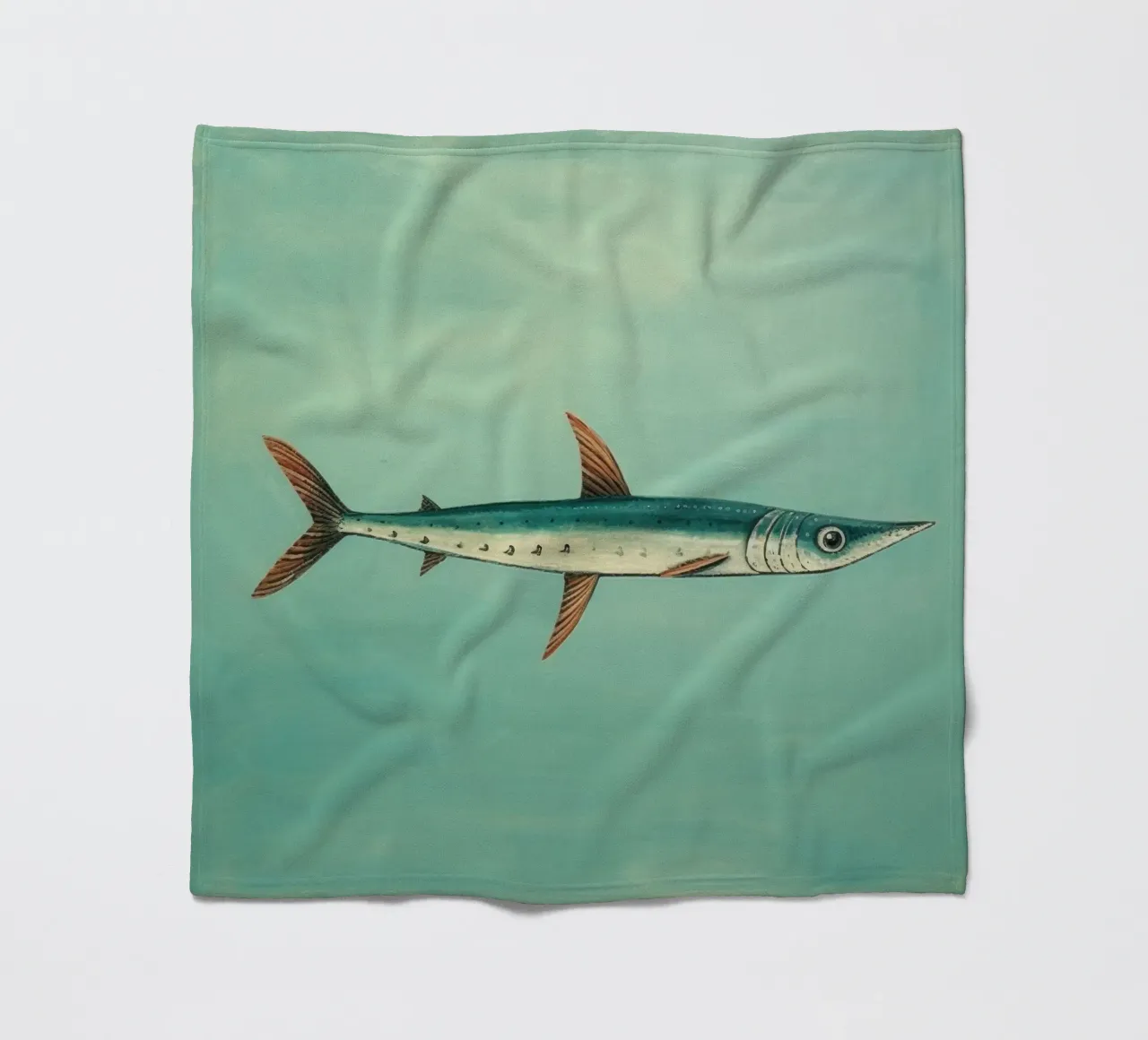 Barracuda minimo 4 coperta in pile da Minimal Animal Art