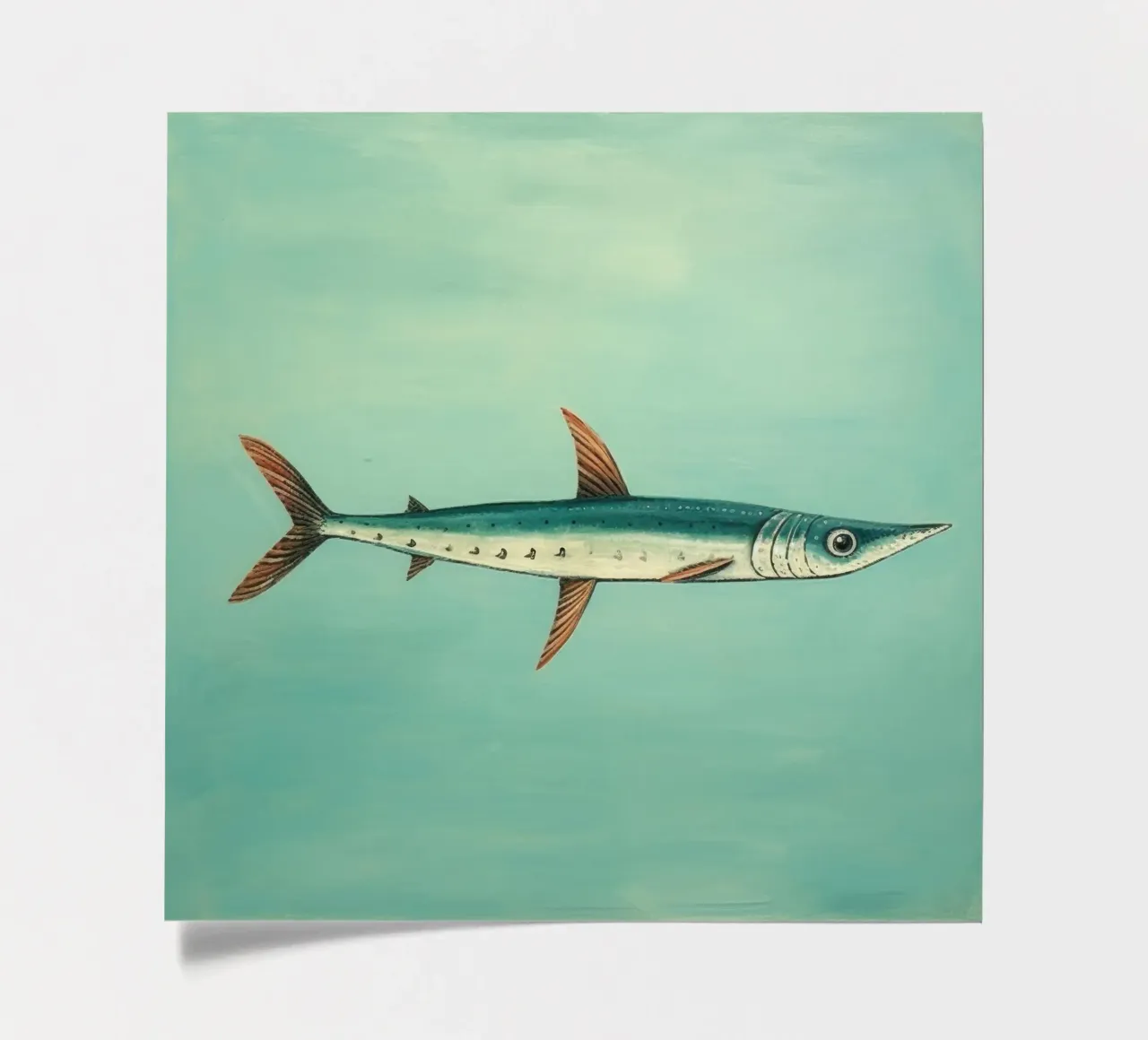 Minimum Barracuda sticker sheet by Minimal Animal Art