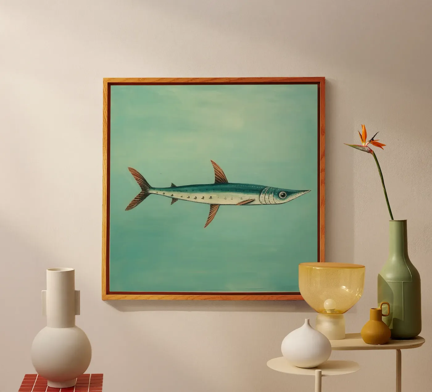 Barracuda minimo plexiglass da Minimal Animal Art