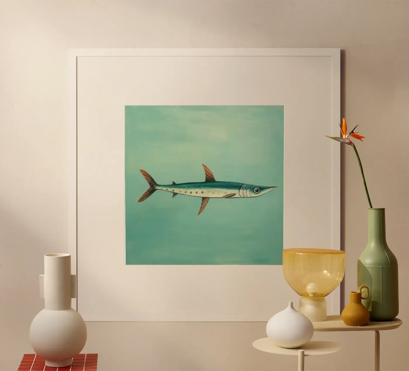 Barracuda minimo poster da Minimal Animal Art
