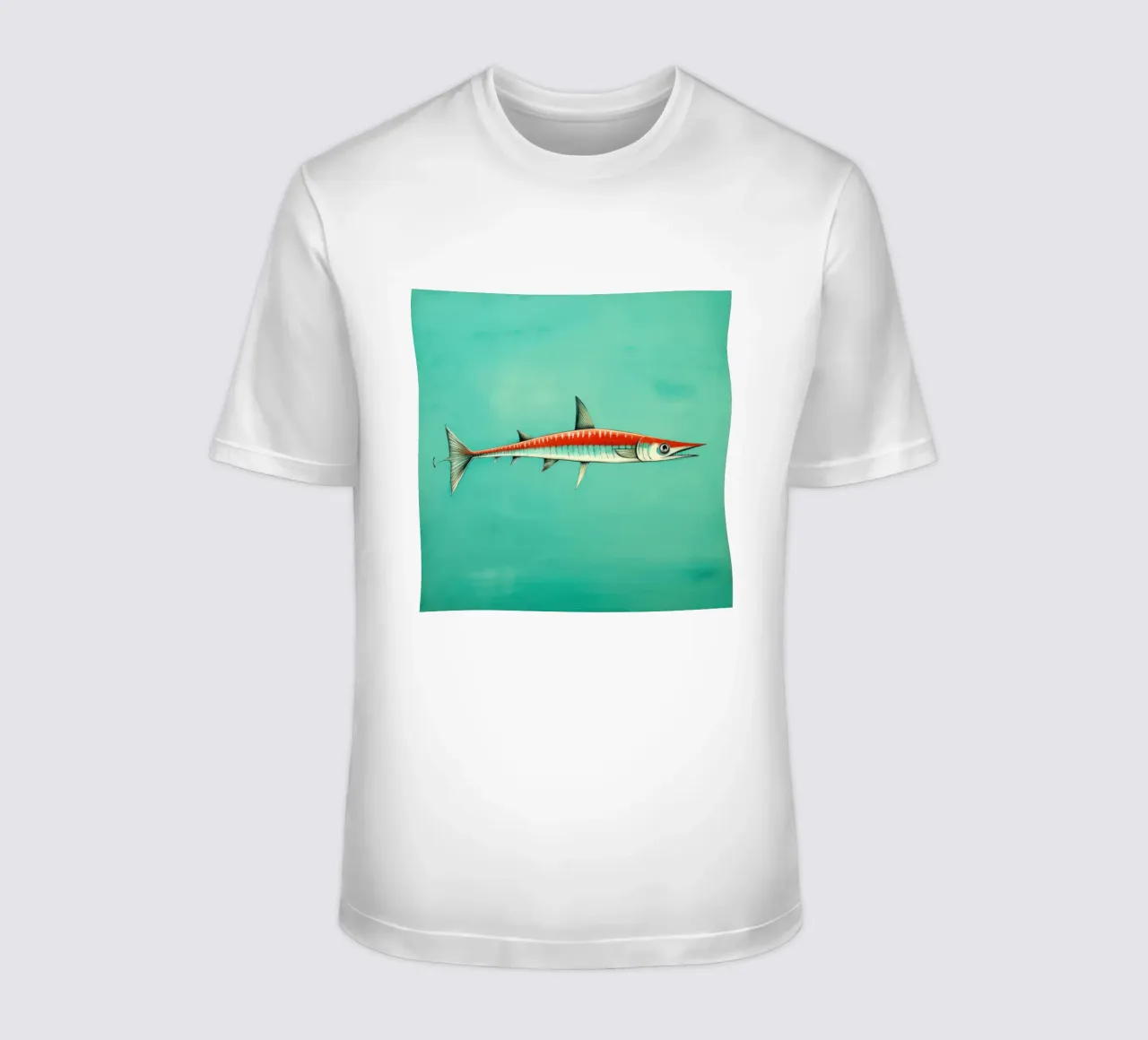 Barracuda minimo 1 t-shirt da Minimal Animal Art