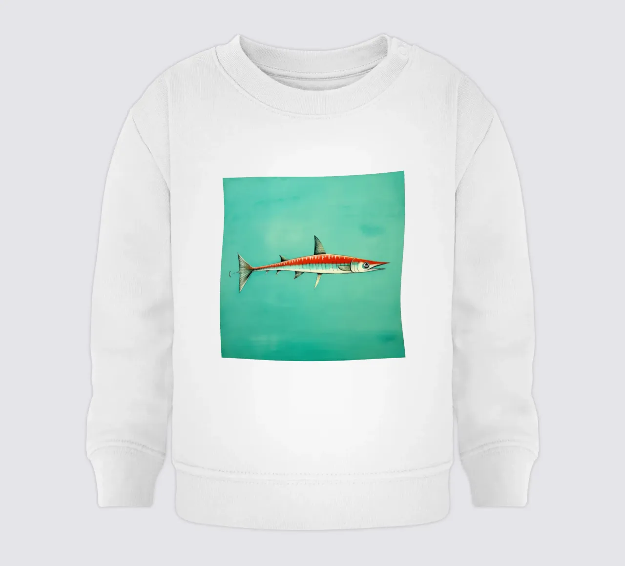 Barracuda minimo 1 felpa neonato da Minimal Animal Art