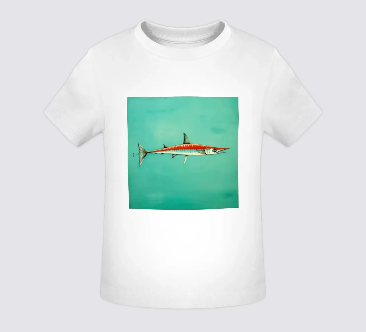 Barracuda minimo 1 maglietta neonato da Minimal Animal Art
