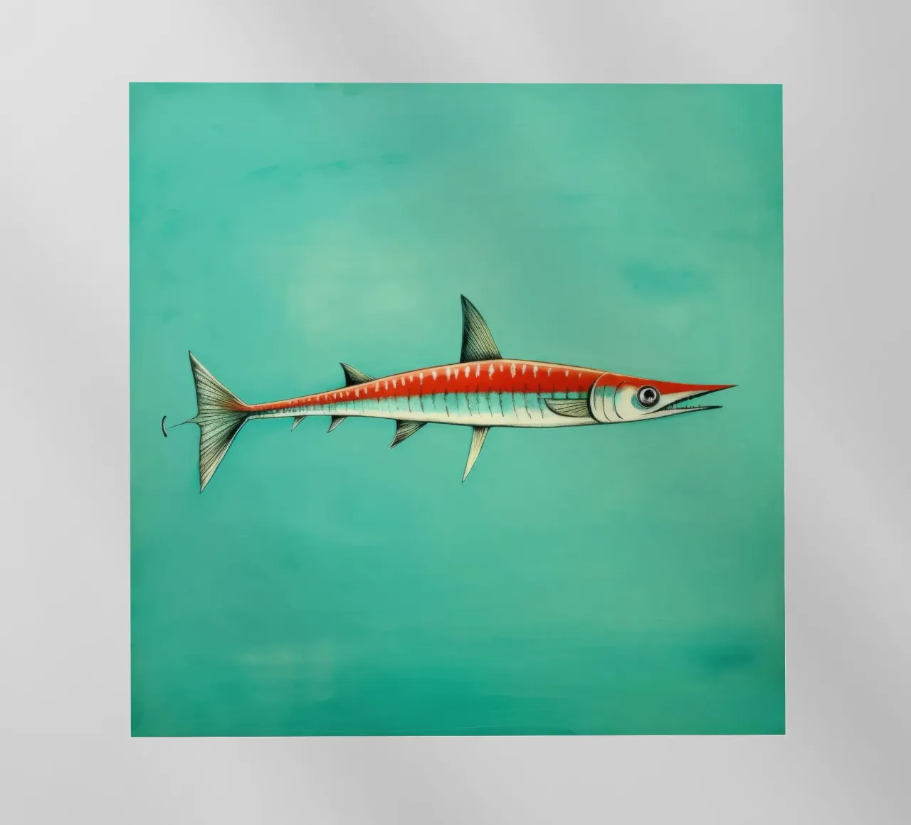 Minimum Barracuda pellicola backlit da Minimal Animal Art