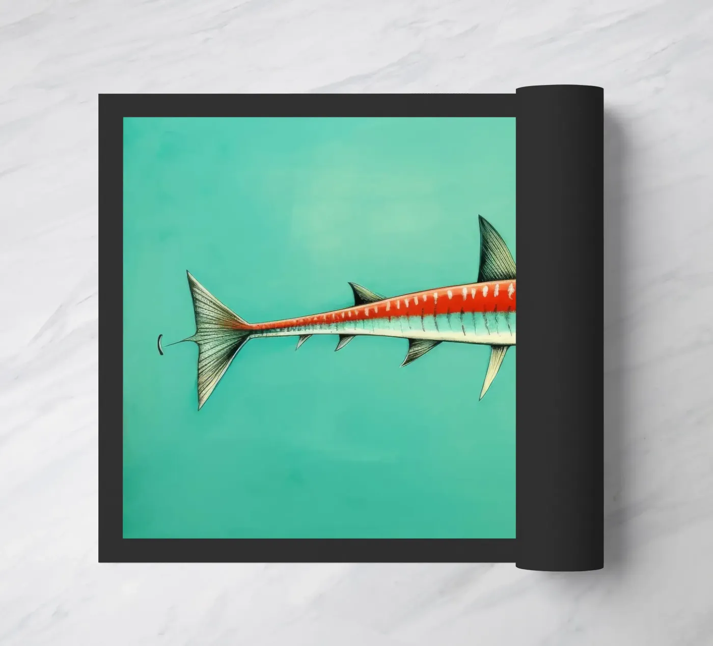 Minimum Barracuda paillasson de Minimal Animal Art