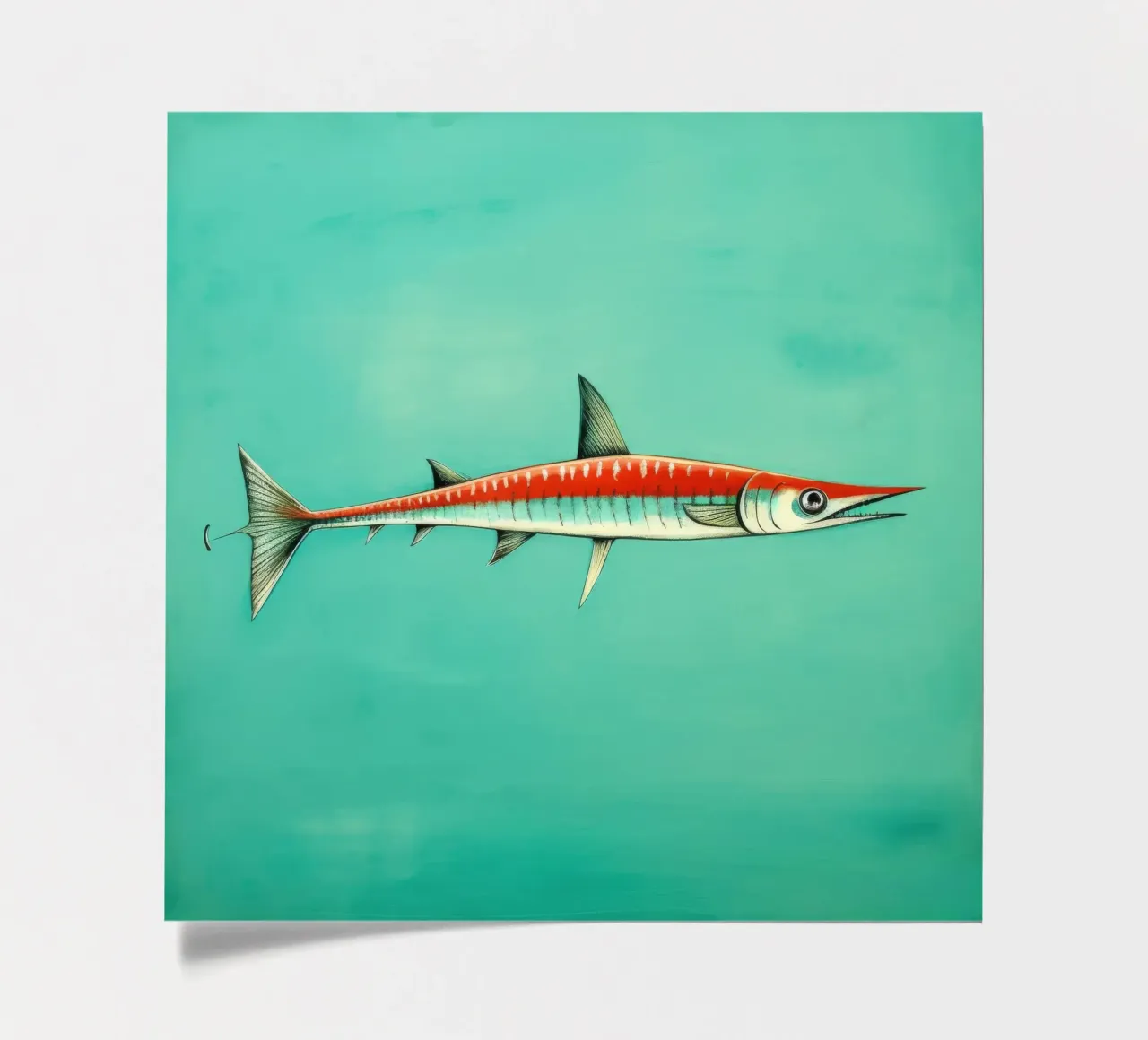 Minimum Barracuda sticker sheet by Minimal Animal Art