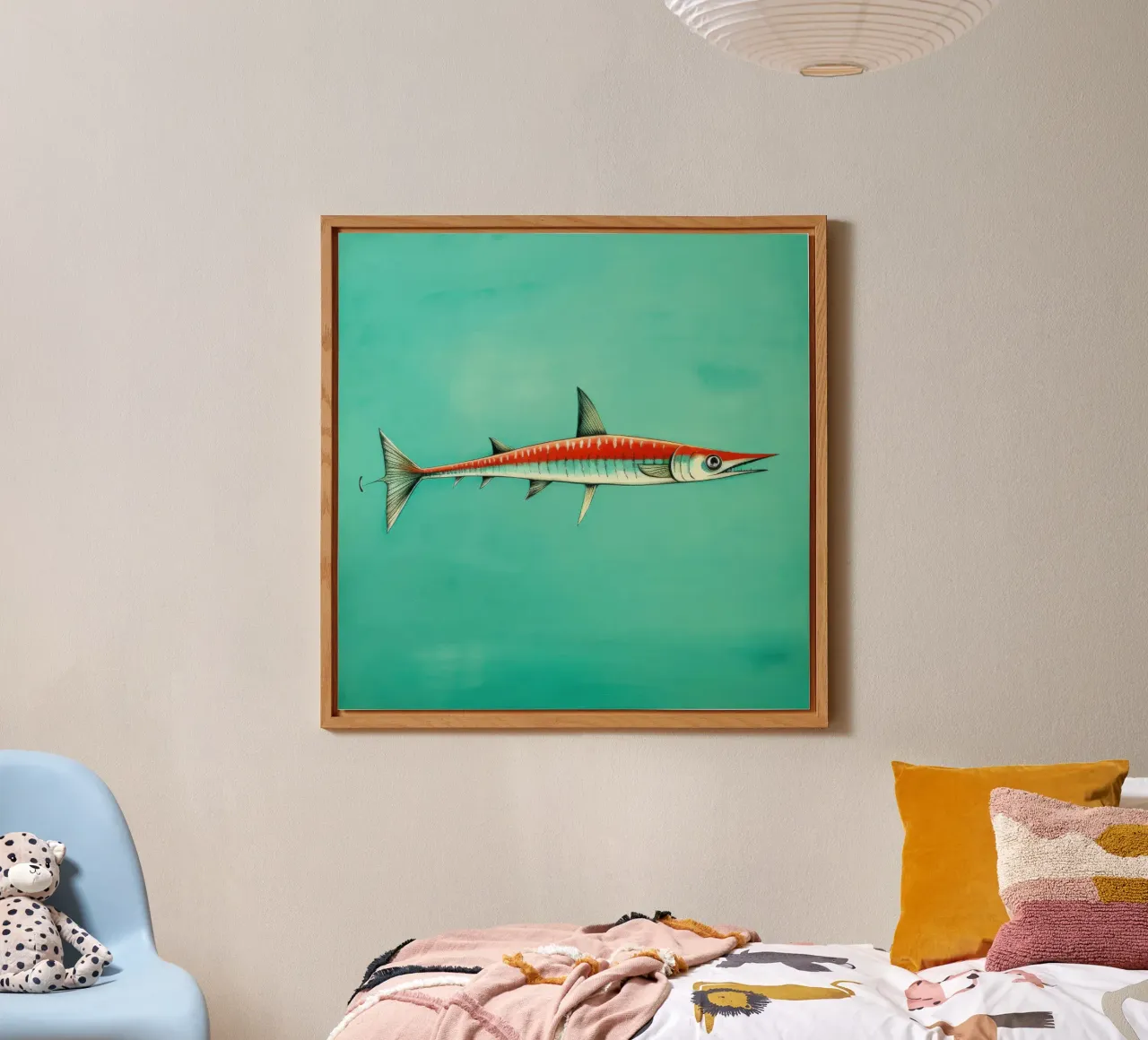 Barracuda minimo 1 alluminio dibond da Minimal Animal Art