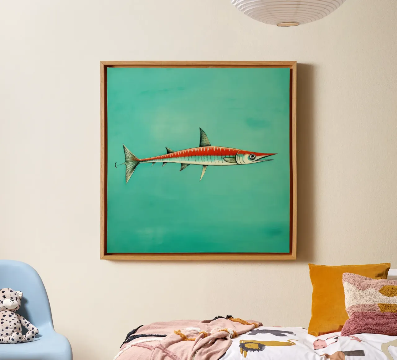 Barracuda minimo 1 tela da Minimal Animal Art