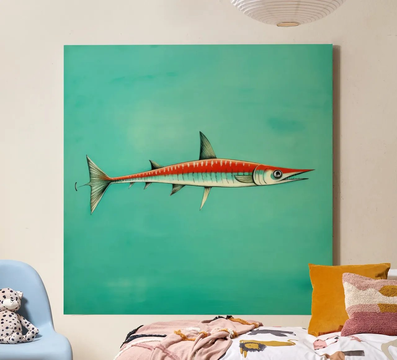 Barracuda minimo 1 tela da Minimal Animal Art