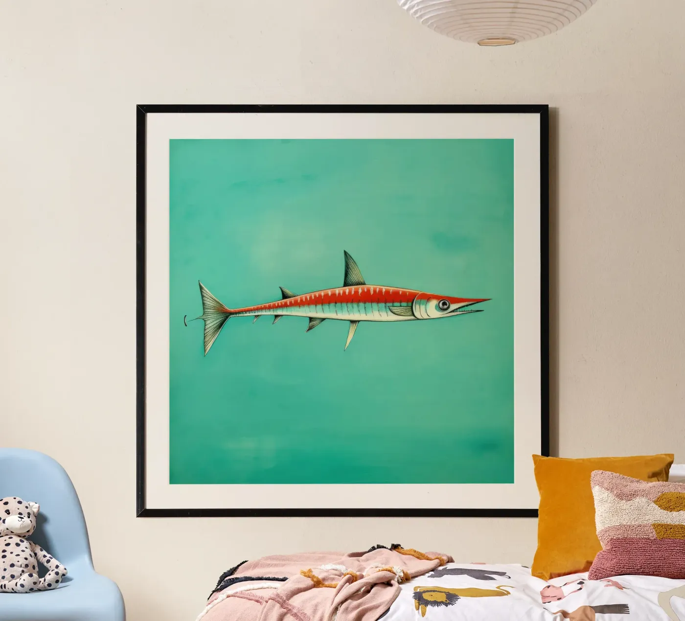 Barracuda minimo poster da Minimal Animal Art