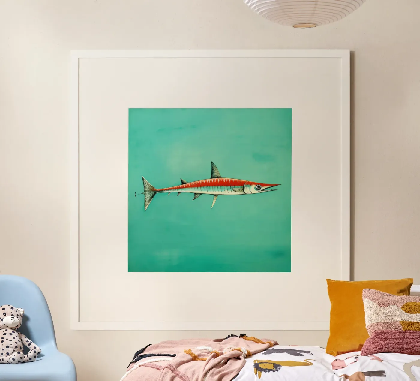 Barracuda minimo poster da Minimal Animal Art