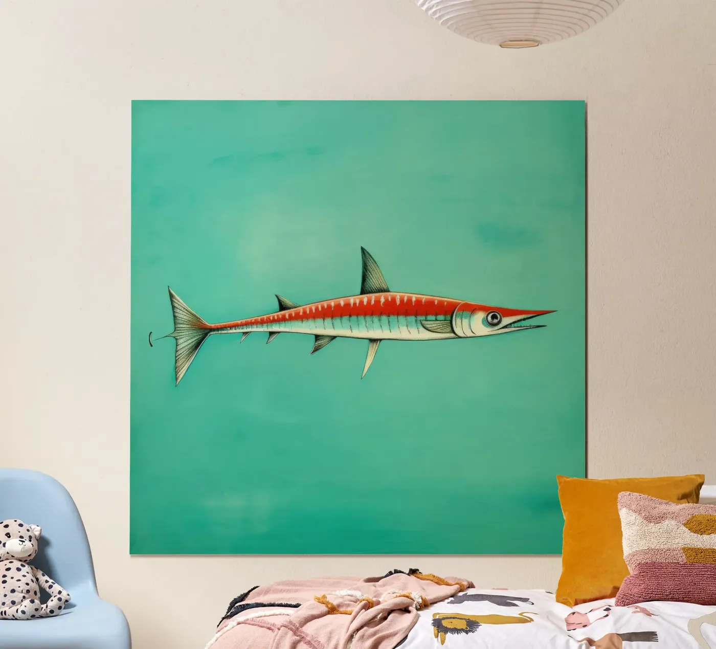 Barracuda minimo poster da Minimal Animal Art