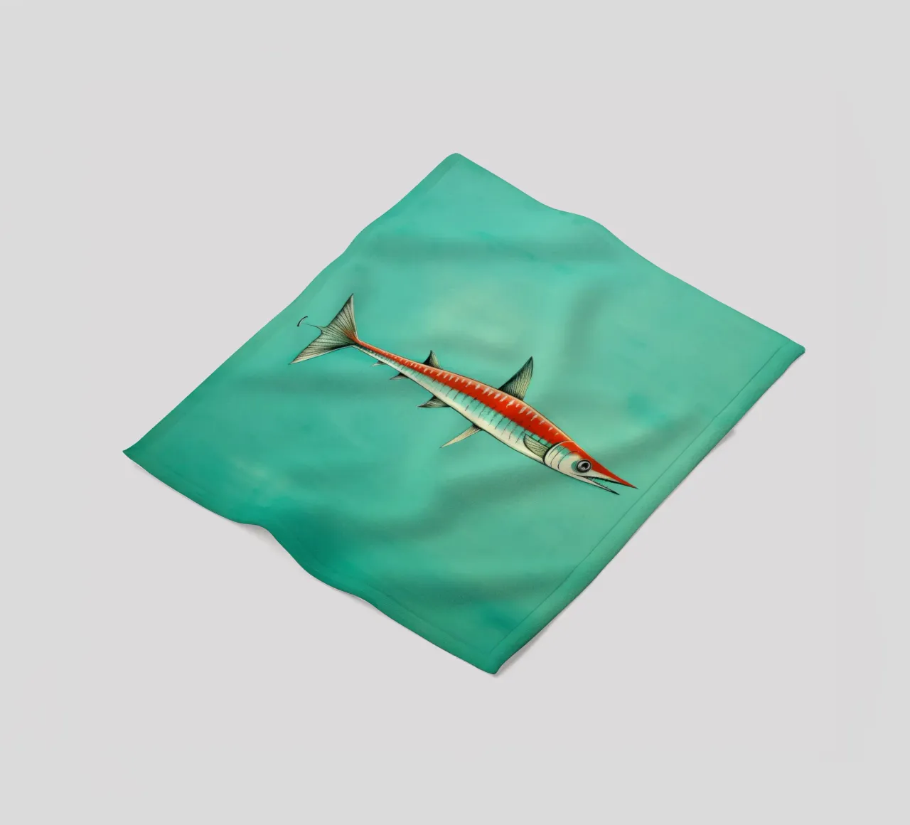 Barracuda minimo 1 coperta in pile da Minimal Animal Art