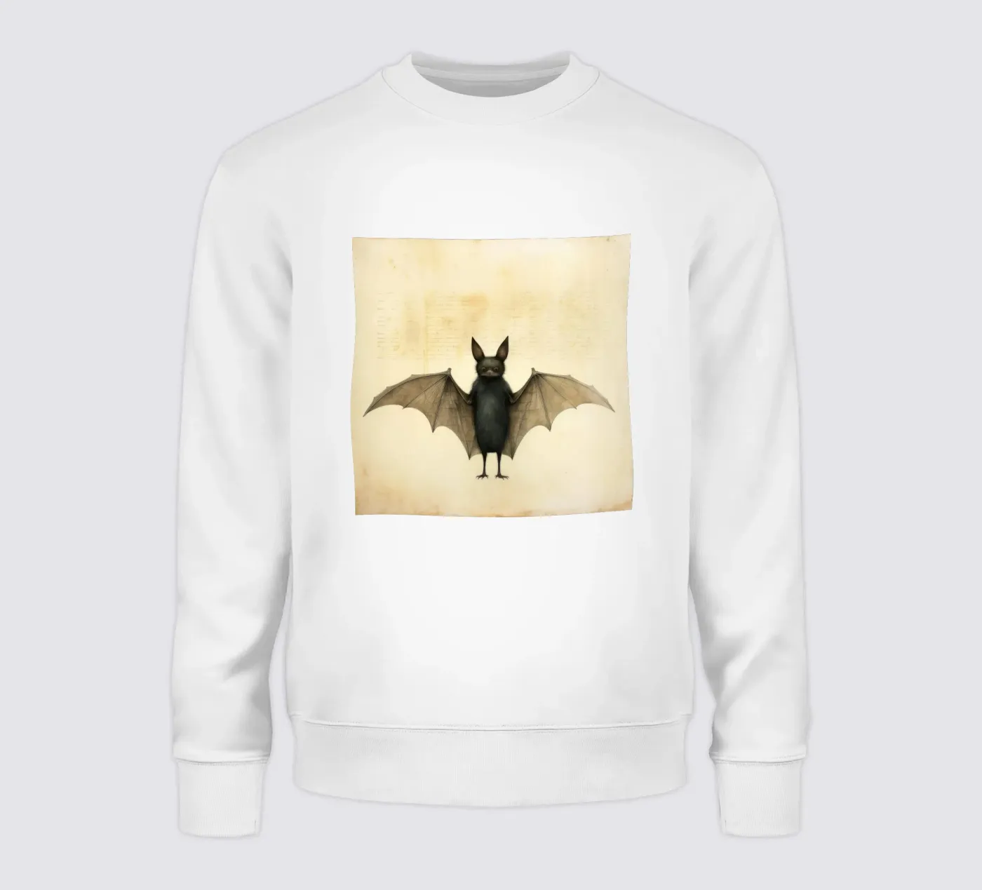 Minimum Bat sweatshirt van Minimal Animal Art