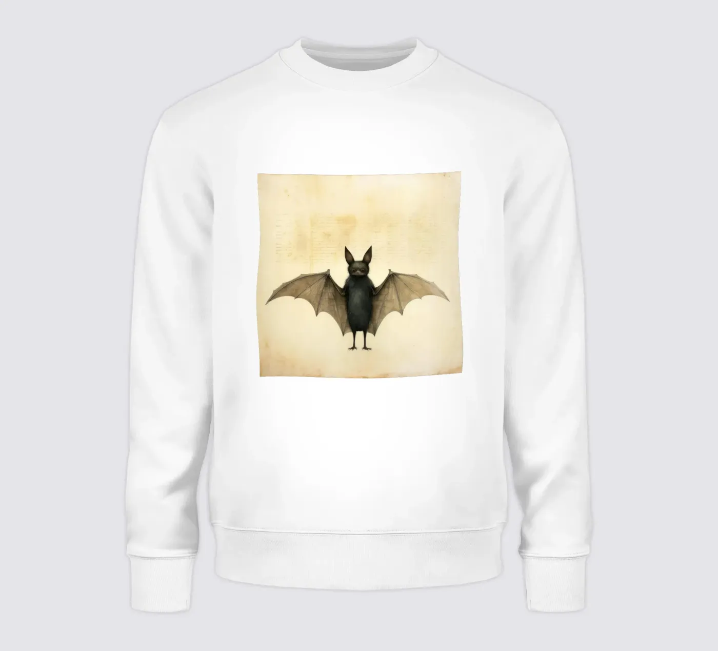 Minimum Bat sweatshirt van Minimal Animal Art