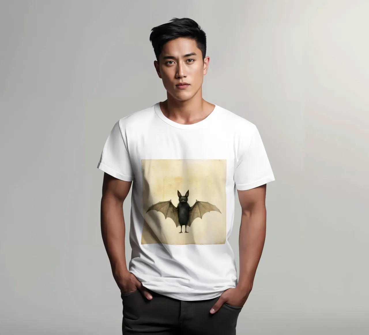 Pipistrello minimo 2 t-shirt da Minimal Animal Art