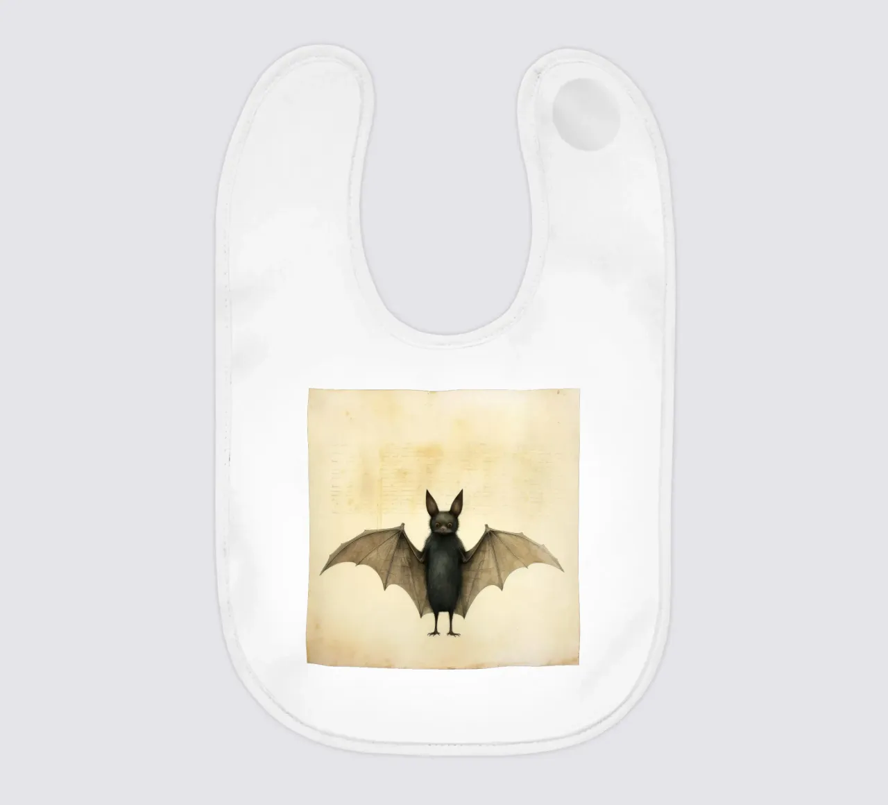 Pipistrello minimo 2 bavaglino da Minimal Animal Art