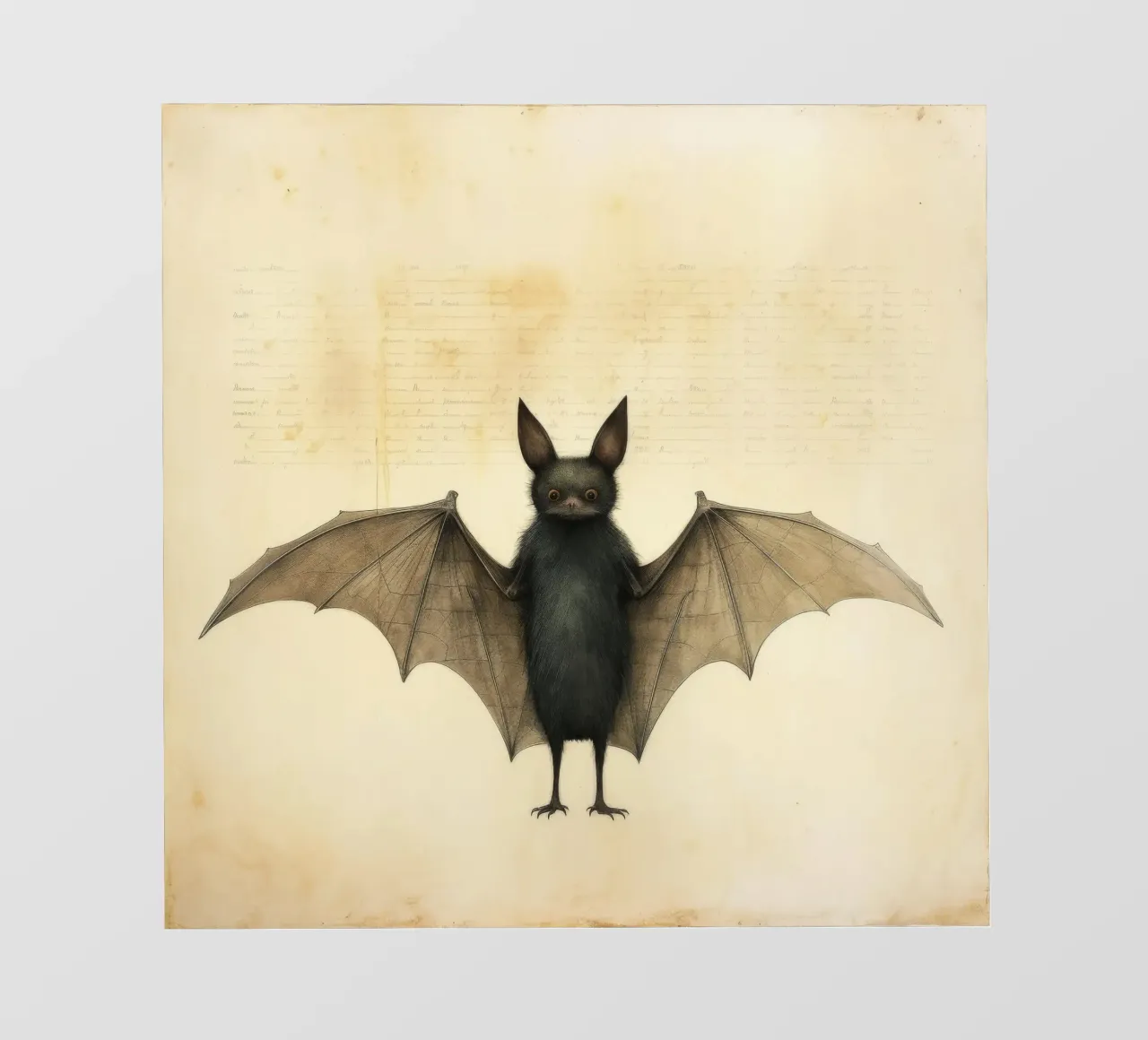Pipistrello minimo 2 pellicola backlit da Minimal Animal Art