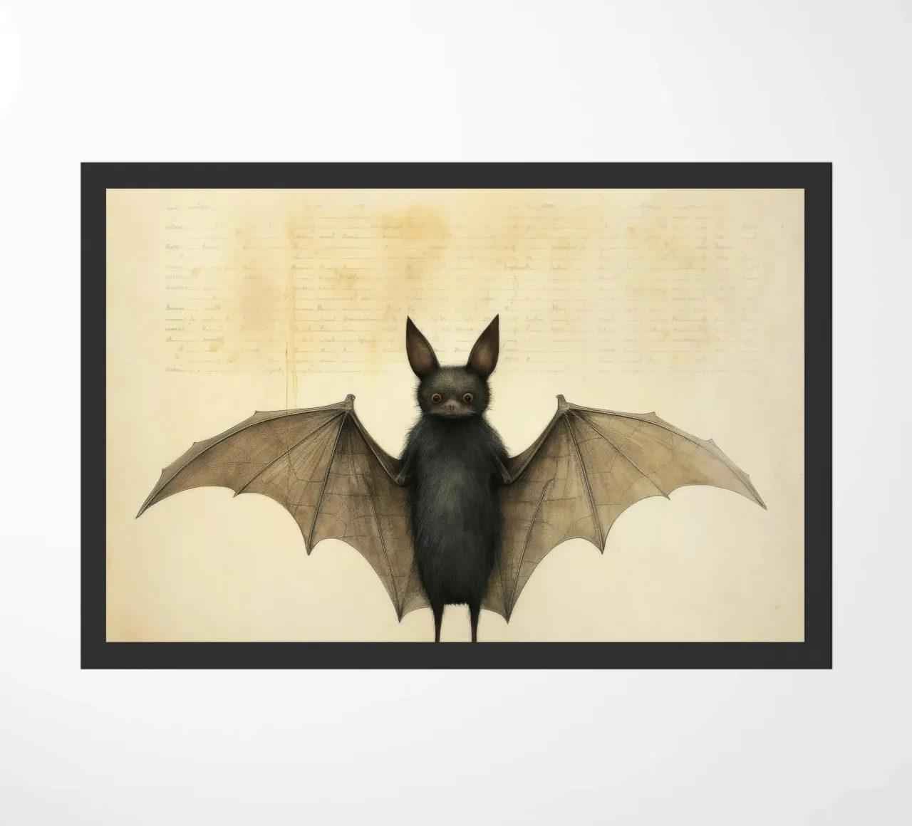 Minimal Fledermaus 2 Fußmatte von Minimal Animal Art