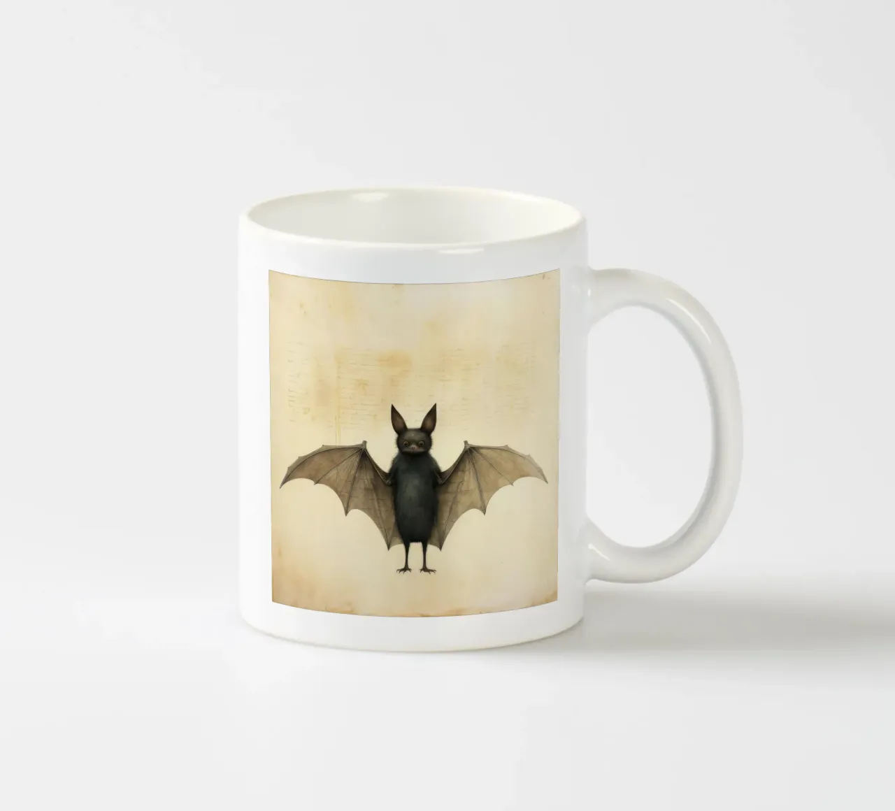 Pipistrello minimo 2 tazza in ceramica da Minimal Animal Art